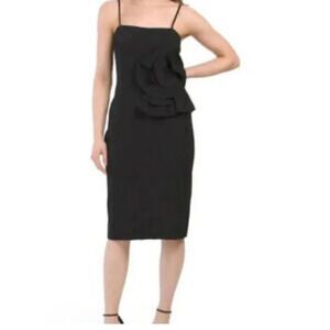 Betsy & Adam Women's Short spandex flower trim Dress Size 4